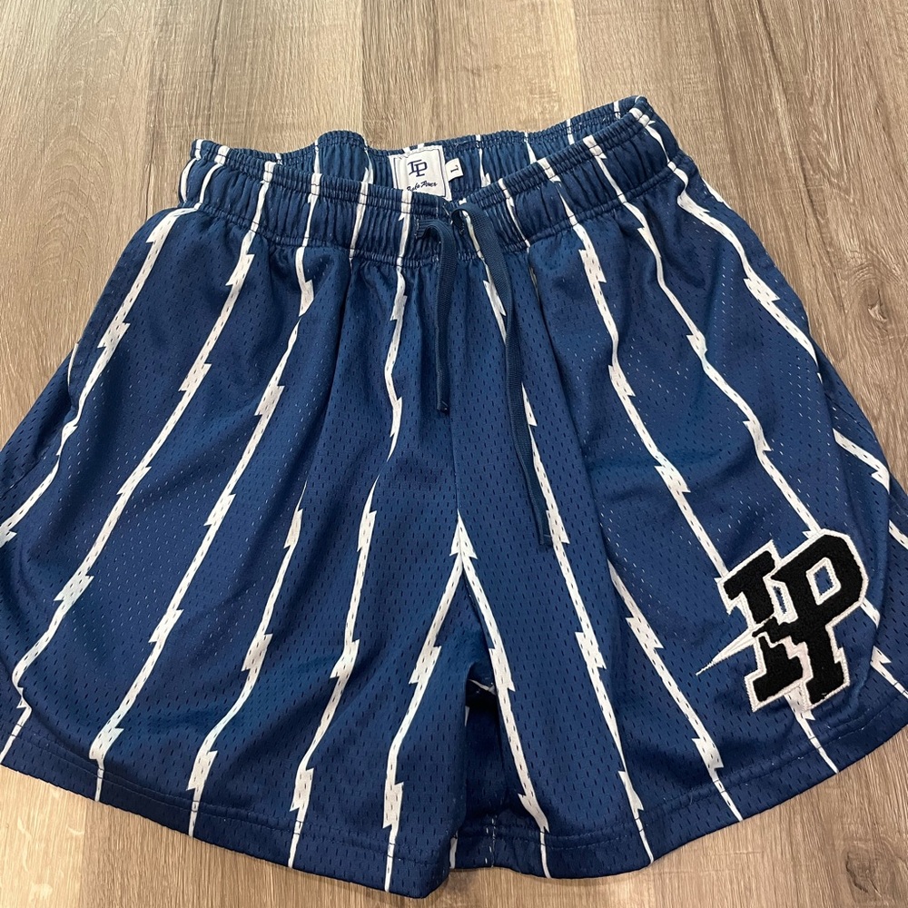 Inaka Power Navy and White Athletic Shorts